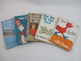 Five Vintage Dr. Seuss Beginner Books including Little Black A Pony, Robert the Rose Horse, The Cat