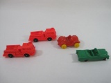 Four Plastic Vehicles Including Two Fire Trucks, Manufacturers Include Processed Plastic Co. From