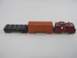 Three Midgetoy Diecast Train Cars, Made in Rockford Illinois, 6oz