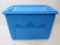 Homz Storage Tote, Blue 18 Gallon with Top