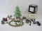 Decorative Items Includes Eddie Bauer Photo Cube, Vanity Mirror Tray, Grasslands Road Christmas Tree