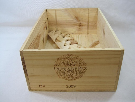 Wooden Wine Crate, Chateau Ormes De Pez, For 12 Bottles