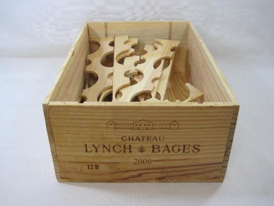 Wooden Wine Crate, Chateau Lynch Bages, 2006, for 12 Bottles