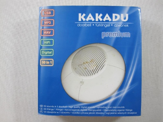 Kakadu Premium Doorbell, USB MP3 Support, 50 Sounds, In Box