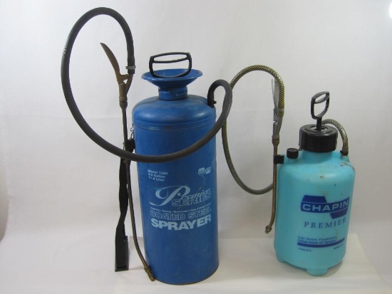 Two Chapin Compressed Air Sprayers, 1.5 Gallon High Density Polyethylene, 3 Gallon Premier Series