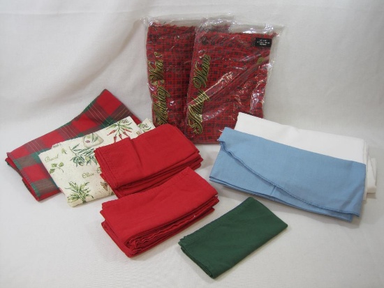 Assortment of Cloth Table covers, Placemats, Napkins Etc., As Pictured