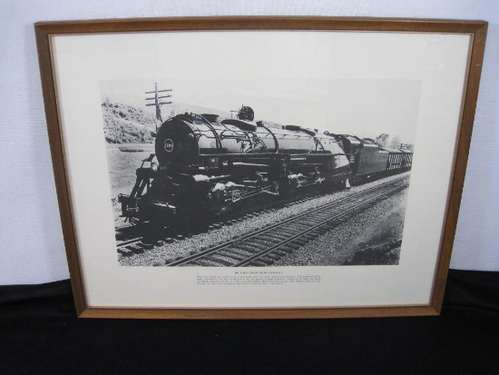 The Finest Steam Engine Ever Built Framed Print, N&W's Class A Locomotive, approx 13 X 16 inches