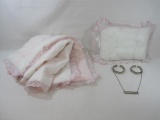 Crib Pillow and Blanket with Crib Marker