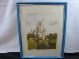 Cinderella Castle Framed Art, Disney World, approx 12 X 15 inches