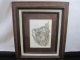 Koala Framed Art, Pen and Watercolor, Signed by Artist, 50/100, approx 13 X 15 inches