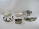 Silverplate and Silver Tone Bowls, Baskets, Tray and more