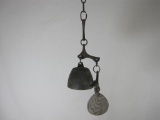 Metal Bell and Striker Wind Chime on Chain