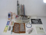 Craft Supplies Knitting, Crochet Includes Bernat-Aero Needle Set in Case, Hoops, Adornments and more