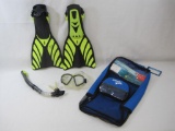 Speedo Dive Hydroflight Set Including Mask, Snorkel and Fins, Adult Size S/M