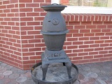 UMCO Cast Iron Pot Belly Stove, Coal Shaker Inside, Stands 34 Inches Tall X 16 inches Wide