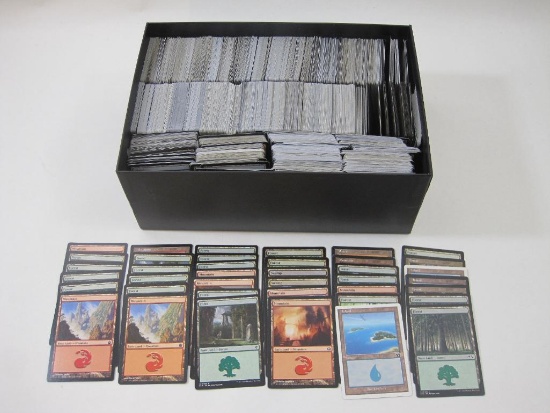 Large Lot of Assorted Magic the Gathering LANDS from various sets, most basic lands with some foils