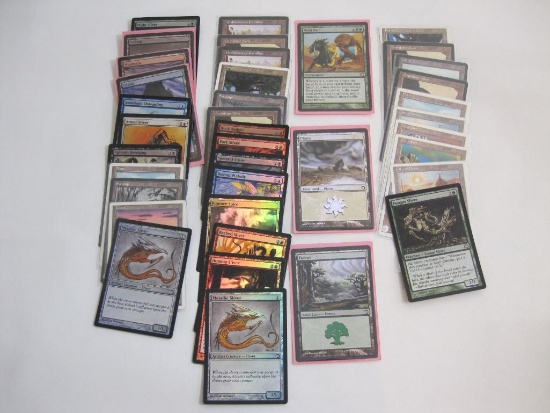 Magic the Gathering Cards including foil Fungus Sliver, City of Brass, Gemstone Mine, foil Wild Pair
