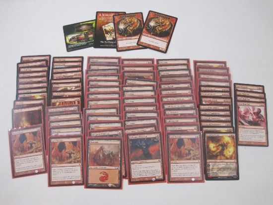 Magic the Gathering Cards from Burn Deck including Chandra Nalaar, Elemental Appeal, Lavaball Trap,