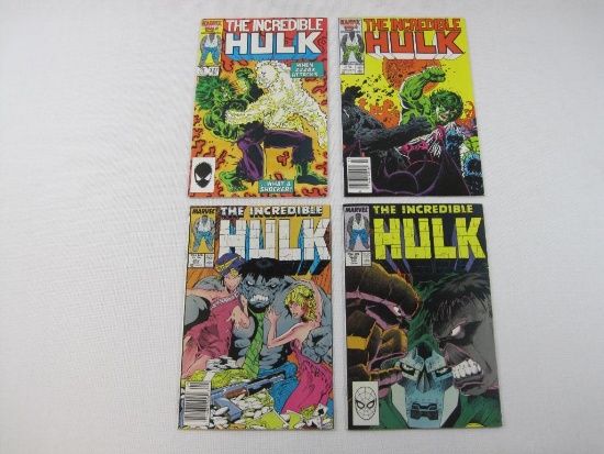 The Incredible Hulk, Four Marvel Comics Includes Issues #327, 329 Jan, Mar 1989, #347, 350, Sept,