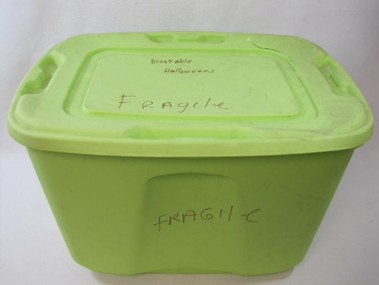 Homz Storage Tote, 18 Gal, Green, see Pictures for Condition