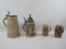Four Beer Steins, Two Covered