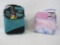 Two Arctic Zone Cooler Lunch bags, Teal Insulated with a Hard Divided Liner, and Pink with Bottle,