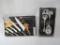 Kuchen Stolz Cutlery 6 Piece Set with Bombay Hammered Serveware Set, New in Boxes