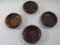 Hand Carved Wooden Bowl Set, 4 Pieces