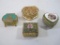 Four Decorative Metal Jewelry/Trinket Boxes, Includes Musical Heart Shape Box