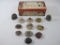 Engraved Inspirational Stones Collection with Owl Figures in ANNO 1897 Keksmischung Tin Box