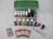Craft Paints, Nail Polish, Nail Art Decals, Brushes and more, In Plastic Shoe Box Storage Bin