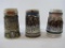 Three Beer Steins Includes Budweiser Holiday Collections 1993 Special Delivery, 1989 Hitch on a