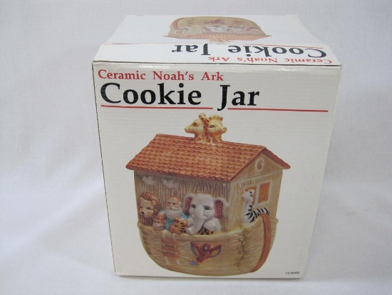 Noah's Ark Ceramic Cookie Jar, Jay Import Co., New in Box