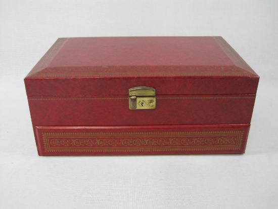Single Drawer Jewelry Box, Red