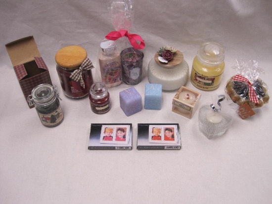 Candles Includes Yankee Jar Candles, Pure Beeswax Candle, Blueberry Pie Candle and more, see