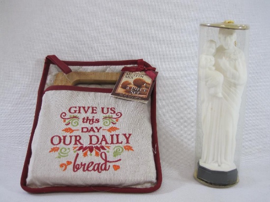 Our Daily Bread Three Piece Cinnamon Muffin Mix Set by Sebastian Gourmet, with Jesus with Child