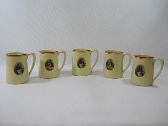 Steubenville Yellow Set of Five Mugs, No.513
