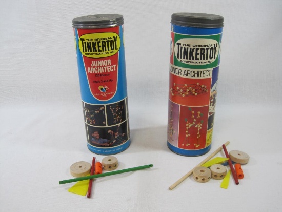 Two The Original Tinkertoy Construction Sets, No.136 and No.5136