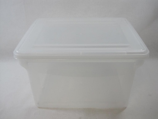 Clear Storage Tote with Top, approx 14 x 18 inches, 10 inches Deep