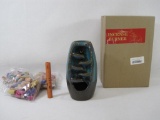 Yanx Incense Burner, Ceramic Backflow Waterfall Holder with Cones, New in Box