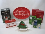 Holiday Decorative Items Includes Candlelights Candle Lamp, 2 Each Clear 300 and 100 Mini Lights