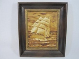 Sailing Ship Framed Painting Signed by Artist John Calaski '74