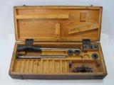 Wood Box of Armstrong Bridgeport Pipe Tools Includes GTD Greenfield Mass Threader and more, Box