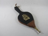 Wood with Leather Fireplace Bellows