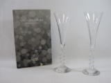 Cristal D' arques Millennium Champagne Flutes, France, in Original Box