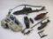 Assorted GI Joe Vehicle Parts and Pieces including 1987 Cobra Snow Wolf Vehicle, helicopters and