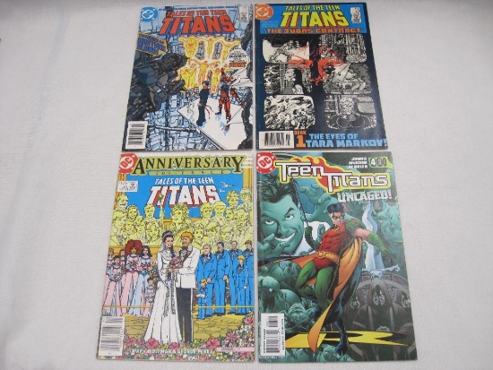 Teen Titans, Four DC Comics Including Tales of the Teen Titans Issues #41, 42, Apr, May 1984, #50