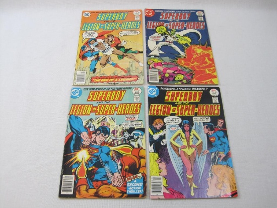 Four Superboy And The Legion of Super-Heroes Comics includes Issues #222, Dec 1976, 224-226, Feb-Apr