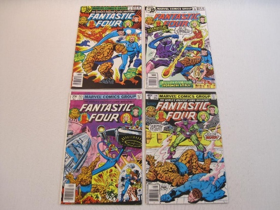 Four Fantastic Four Comic Books includes Issues #203-206, Feb-May 1979, Marvel Comics Group, 8 oz
