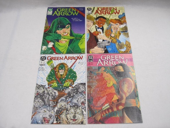 Green Arrow, Four Comic Books Issues #5, 6, 8, 9, June, July, Sept, Oct 1988, Suggested for Mature